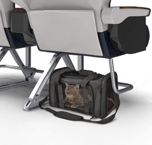 TSA havayolu onaylı yumuşak evcil hayvan taşıma çantası fermuar kapatma kedi ve köpek kafesi küçük ve orta ölçekli hayvanlar için katı desen - Product Image 6