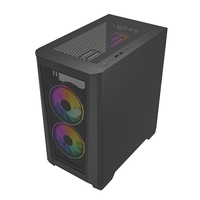 Boîtier d'ordinateur silencieux JNP-A04 Mid Tower OEM/ODM pour PC de jeu MATX, panneau frontal en maille