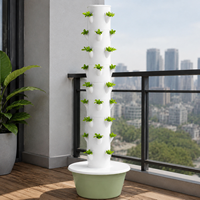 Kit de jardin hydroponique auto-arrosant à 9 étages pour balcon, patio et serre, culture de légumes