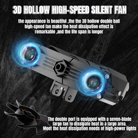 RUTENSE vente directe d'usine projecteurs de moto voiture phare led ampoules de voiture blanc jaune 5 yeux 6 yeux 8 yeux en gros