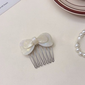 หวีติดผมทรงเรขาคณิตอะซิเตทสไตล์เกาหลีแบบคลาสสิก หวีเสียบผมหน้าม้าแบบซ่อนได้ อุปกรณ์เสริมผมด้านหน้าและด้านข้าง - Product Image 2