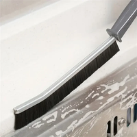 Brosse de nettoyage pour joints de carrelage, cuisine et toilettes, à poils durs, manche long, pour espaces étroits et angles difficiles, en PP
