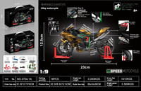 Nouveau style LXL : Moto Kawasaki Ninja H2R en métal moulé sous pression 1:9 avec clé, fonction de pulvérisation, jouet électrique ludique, nouveauté high-tech