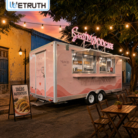 Remorque de camion de cuisine mobile Wetruth avec cuisine entièrement équipée, remorque de restauration commerciale pour la vente de restauration rapide en plein air