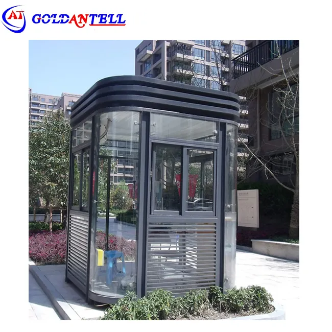 Dahili tam donanımlı paslanmaz çelik kontrol kutusu güvenlik pavilion park lot toll booth açık bekçi evi