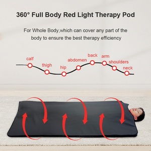 Appareils de beauté à domicile, usage commercial et domestique, dispositif de relaxation et de soulagement de la douleur à 360 degrés pour tout le corps, capsule de luminothérapie rouge, couverture - Product Image 2