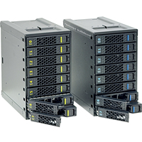 U28/S28a 8 Bay 2.5 Inch Hard Drive Cage U.2 NVMe SSD atau SAS/SATA HDD Modul Hot-swap NAS Server Kotak Ekspansi Penyimpanan Hard Disk