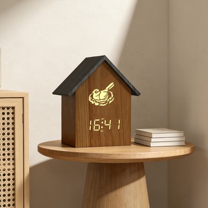 Horloge à <span class=keywords><strong>coucou</strong></span> numérique LED moderne avec sonnerie horaire, affichage à motif nature morte, alimentée par piles, pour salon <span class=keywords><strong>et</strong></span> cuisine - Product Image 1