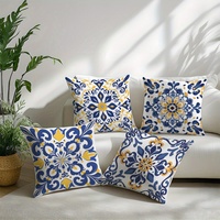 Housse de coussin décorative tournesol Kongyu Home Textiles, motif floral vintage, style ferme, pour canapé rustique, décoration intérieure
