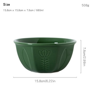 Nuevo Plato de Cerámica con Diseño de Tulipán en Relieve y Esmalte de Color, 6 Pulgadas, Estilo Árabe Tradicional, para Postres, Ensaladas, Apto para Microondas - Product Image 6