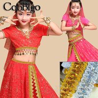 Ruban de dentelle à sequins de 26 mètres pour vêtements de scène exotiques, décoration DIY, accessoire de couture fait main, or et argent