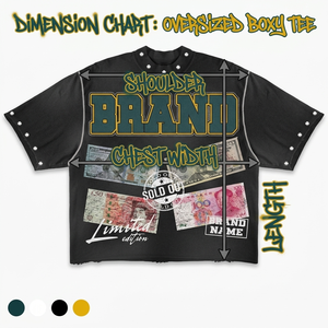 เสื้อยืดเฮฟวี่เวท คอตตอน 300GSM แบบย้อมสีเอซิด ทรงโอเวอร์ไซส์ ครอป บ็อกซี่ ประดับลายกราฟิกเพชร เสื้อยืดผู้ชาย - Product Image 3