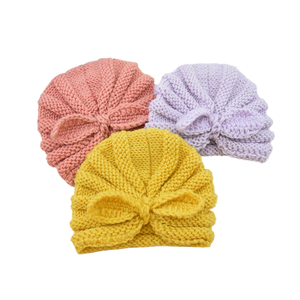 Hefu, Jersey de punto con Orejas de conejo para niños, sombrero indio de ganchillo anudado para bebé - Product Image 1