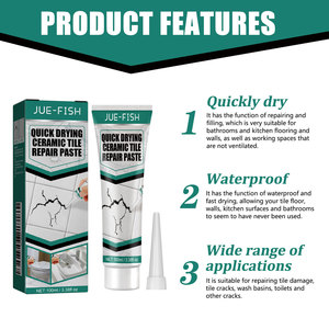 Nettoyant liquide avec logo personnalisé pour réparation de <span class=keywords><strong>carrelage</strong></span> et de pierre baignoire meubles en marbre fissures de toilette pâte adhésive à séchage rapide en porcelaine - Product Image 4