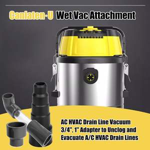 1 "" Unclog وإخلاء/C خطوط تصريف HVAC خط تصريف تيار متردد عالمي محول فراغ إلى محول أسود - Product Image 6