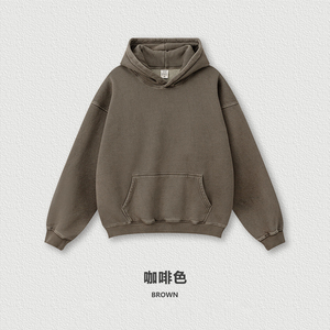Customized 3D Embossed Winter Button Casual Daily Wear <b>Thick</b> Cotton Blend Comfortable Oversized Fit Unisex <b>Hoodie</b> For <b>men</b> - Product Image 4