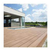 Plancher extérieur en composite bois-plastique écologique - Antidérapant, imperméable, emboîtable, carré, pour jardin, design moderne