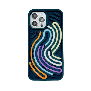 Divertente Cover per Telefono 3D Fai-da-Te in Silicone Antiurto di Lusso con Pannello Sensoriale per iPhone 16 15 14 13 12 - Product Image 1
