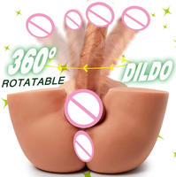 Jouet sexuel masculin de masturbation en silicone TPE réaliste 3D, modèle 'Big Butt Trophy', avec vibrations, sons et ventouse, et 'Aircraft Cup'