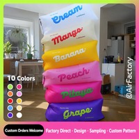 Canapé gonflable personnalisé avec motif sur mesure, série multicolore, sac de relaxation portable pour intérieur, extérieur, camping et maison