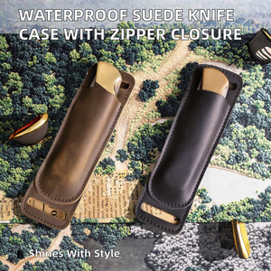 Bolsa de Almacenamiento para Cuchillos, de Cuero de Gamuza Vacuno, No Impermeable, con Asa Superior, Ligera, Capacidad de 12L, Personalizable, Soporte OEM y ODM, Gran Venta - Product Image 2