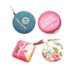 Oneway Wholesale Promotional Measurement Tools <b>Custom</b> Logo Leather Keychain <b>Key</b> <b>Ring</b> Inches Measuring Tape Soft Tape Measure - Product Image 3