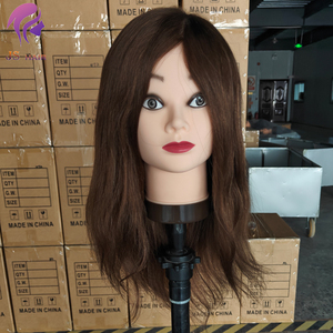 Tête de <span class=keywords><strong>jouet</strong></span> d'entraînement de cheveux naturels, tête de mannequin/tête d'entraînement de cheveux humains, tête de mannequin de cheveux humains 100% cheveux vierges - Product Image 1