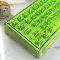 Teclado Transparente para PC con Montaje Gasket al 65%, PCB Intercambiable en Caliente, Placa de Policarbonato, Color/Logotipo Personalizado, Proveedor OEM