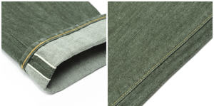 Jeans in <span class=keywords><strong>Denim</strong></span> stile giapponese Vintage stile giapponese Jeans dritti a vita media Jeans Jeans dritti con cimosa verde militare <span class=keywords><strong>Denim</strong></span> - Product Image 6