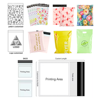 Enveloppe d'expédition autocollante pour colis, imperméable, rose, pochette d'expédition