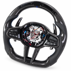Volant sport en fibre de carbone 3 branches 40 mm pour CS M1-M6 M340i CSL GTS F82-F90 G80 pour A90 Supra - Product Image 4