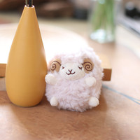 Vente en gros de porte-clés mignons en peluche en forme d'agneau, jouets, breloques pour sac à dos, décoration, peluche douce de ferme, poupée en peluche moelleuse, porte-clés en forme de mouton