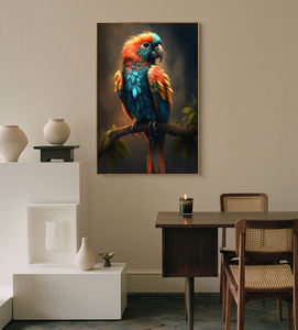 <span class=keywords><strong>Peinture</strong></span> à l'<span class=keywords><strong>huile</strong></span> de <span class=keywords><strong>perroquet</strong></span> de <span class=keywords><strong>peinture</strong></span> animale haut de gamme de 16x20 pouces pour la décoration d'entrée de restaurant - Product Image 4