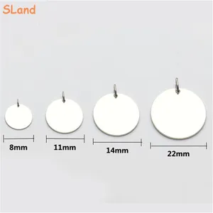 SLand Jewelry Manufacturer cheap wholesale no plating solid 925 sterling silver stamping blanks flat round disc charm pendant