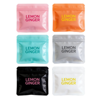 Sachet d'emballage alimentaire refermable en aluminium personnalisé avec fermeture éclair, résistant à l'humidité, à trois soudures latérales, pour échantillons de thé et de café