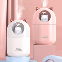 Ménage en gros Mini mignon négatif Lon humidificateur Table 300ml USB humidificateur avec lumière douce du coucher du soleil