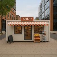 Magasin de conteneurs pop-up avec panneaux imperméables conçu sur mesure pour petit stand de commerce de détail avec emballage plat