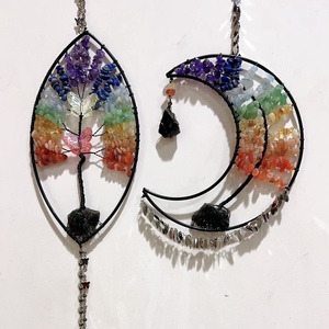 En gros, Tableau en Agate <span class=keywords><strong>Arbre</strong></span> <span class=keywords><strong>de</strong></span> <span class=keywords><strong>Vie</strong></span> Lune Dorée, <span class=keywords><strong>Attrape</strong></span>-soleil, <span class=keywords><strong>Attrape</strong></span>-rêves <span class=keywords><strong>Arbre</strong></span> <span class=keywords><strong>de</strong></span> <span class=keywords><strong>Vie</strong></span>, Ornement <span class=keywords><strong>de</strong></span> filet <span class=keywords><strong>attrape</strong></span>-rêves, Carillon éolien - Product Image 5