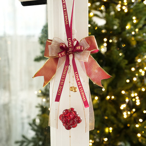 Ready Stock Xmas <b>Bow</b> Hanging Ornament Transparent Acrylic Bell Pendant for Home Shop Christmas Tree Decoration - Product Image 4