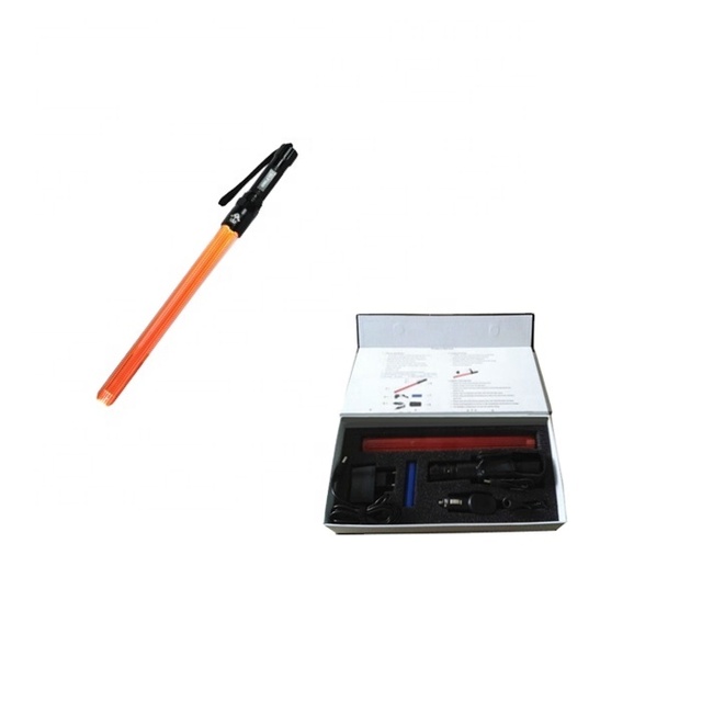 Traffic Safety Security Control Baton Rechargeable High Bright Red LED Flashing Traffic Baton
