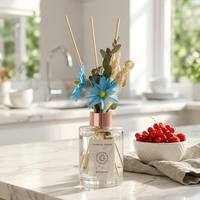Diffuseur d'huiles essentielles en verre pour chambre à coucher, avec fleurs séchées, aromathérapie, écologique, parfum longue durée, décoration intérieure