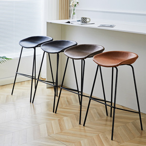 Taburete de Bar de Hierro Forjado, Estilo Nórdico, Moderno y Minimalista, Silla Alta para Cafeterías y Uso Comercial - Product Image 4