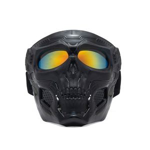 Masque facial de moto personnalisé avec logo, masque intégral pour moto tout-terrain, lunettes de motocross, masque de messager pour Halloween, masque avec lunettes de moto - Product Image 3