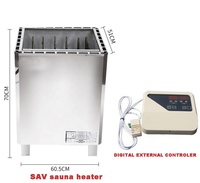 Chauffage électrique de sauna 12kw /15kw, grande puissance, contrôleur externe, salle de sauna