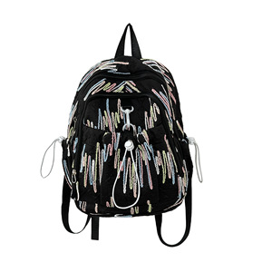 Cute Mini <b>Backpack</b> For Girls 13 Inches Stripe Pattern School Education Interior Zipper Pocket Detachable Straps - Product Image 5