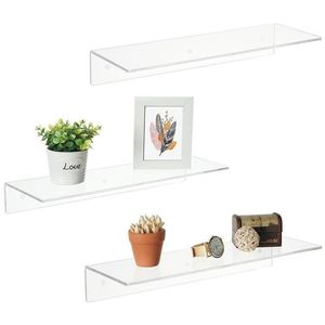 Trong suốt Acrylic nổi Kệ sách treo tường PMMA Kid cuốn sách lưu trữ tường chủ - Product Image 6