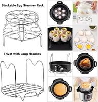 Edelstahl-Dampfgarkorb-Set für Schnellkochtöpfe 5, 6, 8 Qt