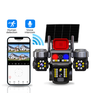 מצלמת PTZ סולארית 4G חיצונית אלחוטית לאבטחה, עם זיהוי אנושי מבוסס בינה מלאכותית, מעקב אוטומטי, שמע דו-כיווני, IP66, לאבטחת בתים/מבנים - Product Image 1