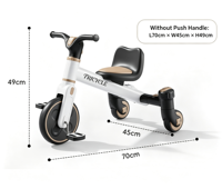 Tricycle pour enfants le plus vendu, vélo d'équilibre avec pédales amovibles, tricycle jouet pour enfants de 2 à 6 ans.