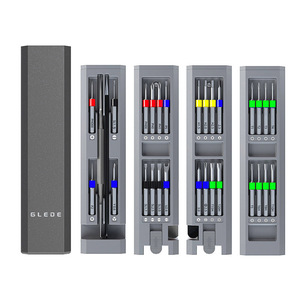 <span class=keywords><strong>Glede</strong></span> 30 en 1 Mini boîte à outils de réparation Embouts plus longs Jeu de tournevis de précision magnétique avec poignées en acier et en plastique Emballé dans une boîte - Product Image 5